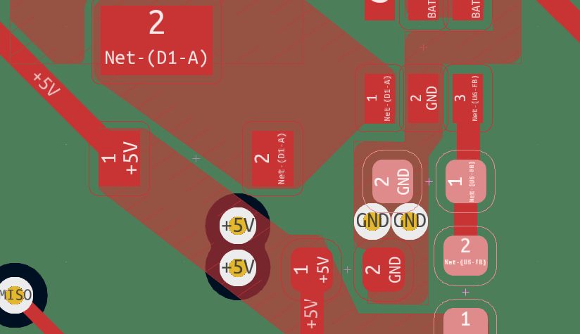 Detail of a layout review at a switching regulator