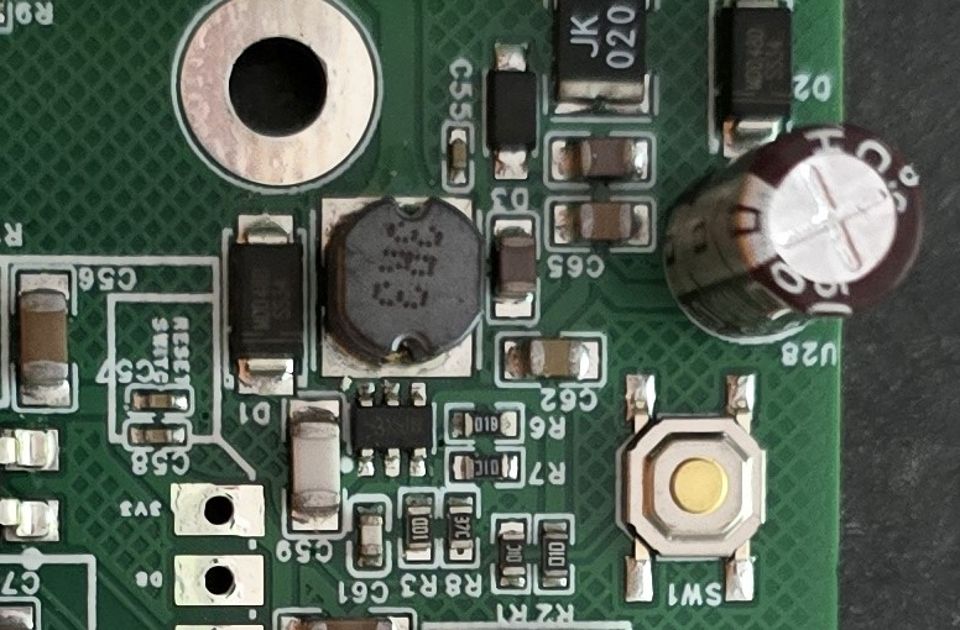Detail of an assembled sensor board